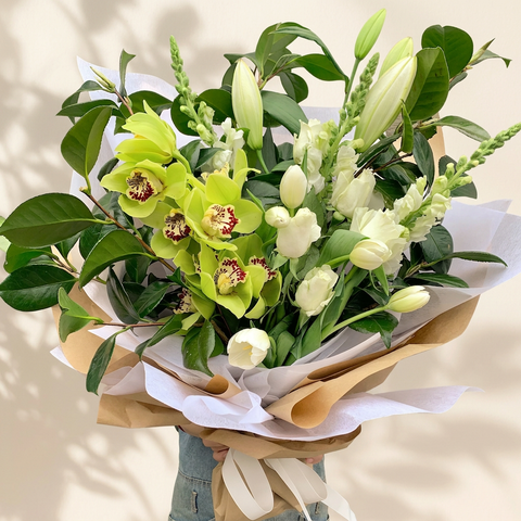 Green and White Bouquet