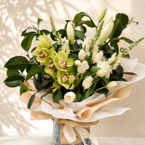 Green and White Bouquet