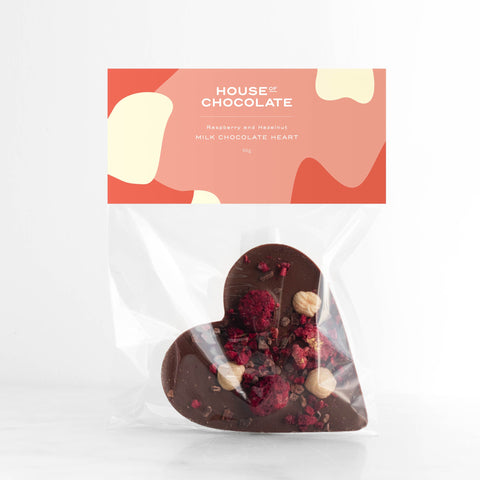 Milk Chocolate Heart - Raspberry & Hazelnut