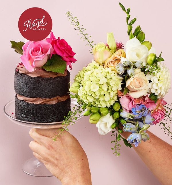 Cake & Blooms Box | Angel Delivery x Think Blooms