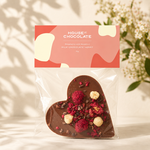 Milk Chocolate Heart - Raspberry & Hazelnut