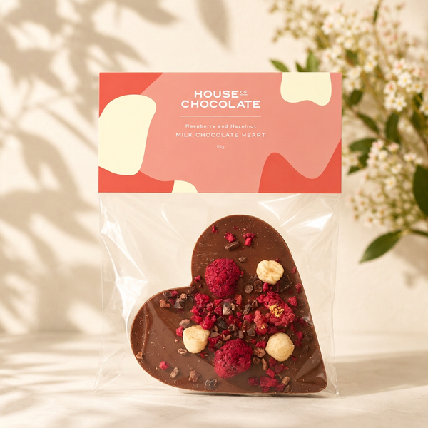 Milk Chocolate Heart - Raspberry & Hazelnut